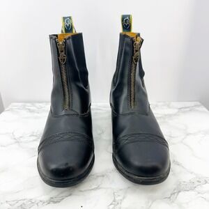Moretta Clio Leather Zip Paddock‎ Equestrian Horse Riding Boots Womens 7